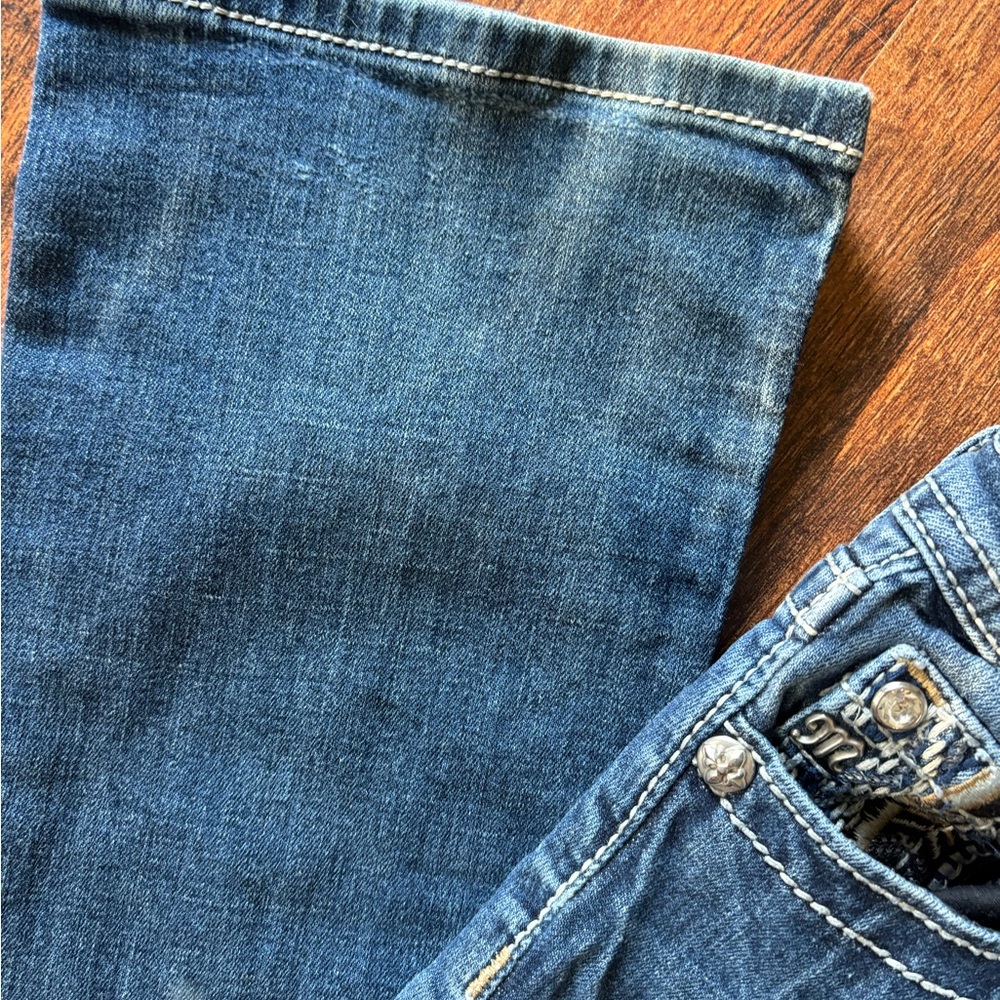 Miss Me Girls Blue Jeans with Embellished Pockets - Picture 10 of 11